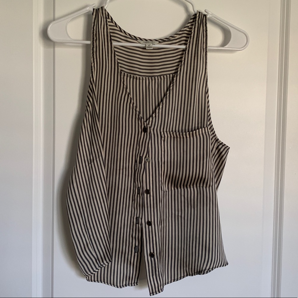 Satin blouse tank